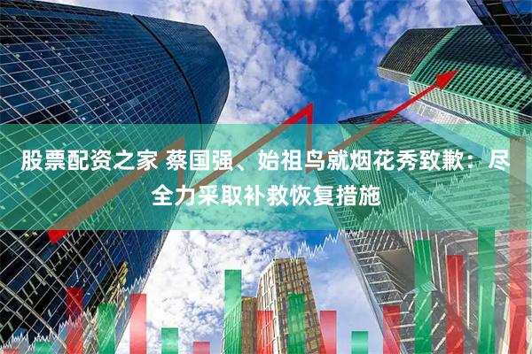 股票配资之家 蔡国强、始祖鸟就烟花秀致歉：尽全力采取补救恢复措施